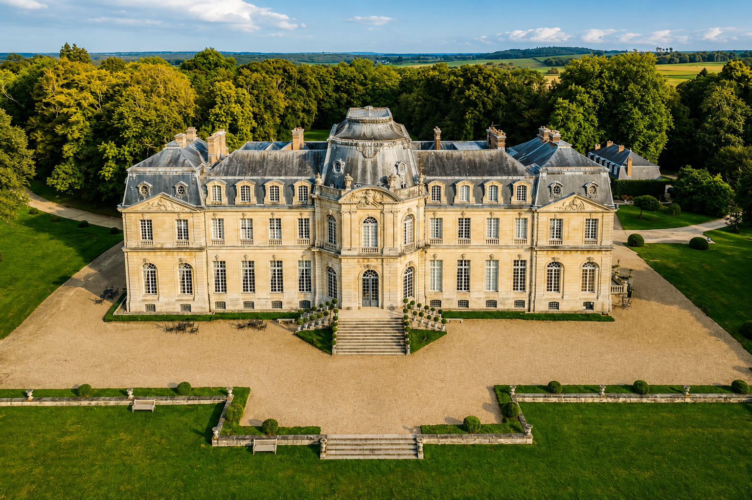 Château de Champlatreux, lieu de réception de mariage.