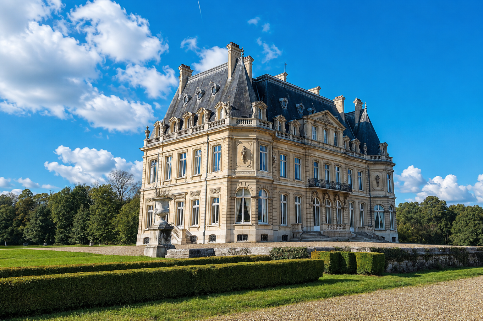 Château de Dangu, lieu de réception de mariage.