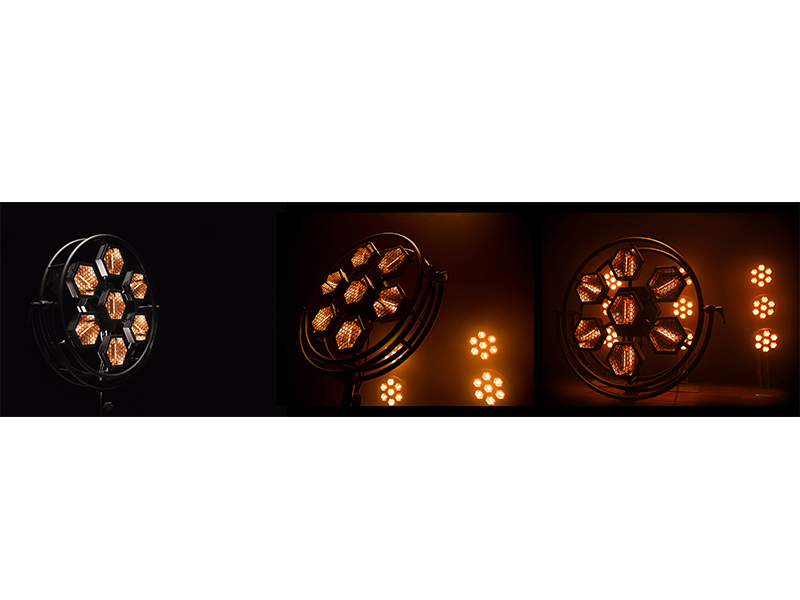 Projecteur LED utilisé pour la mise en lumière d'un événement d'entreprise.